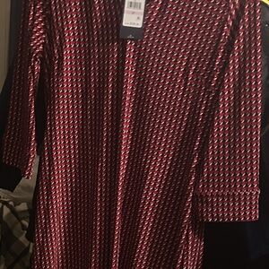 Tommy Hilfiger Red and White Patterned Dress